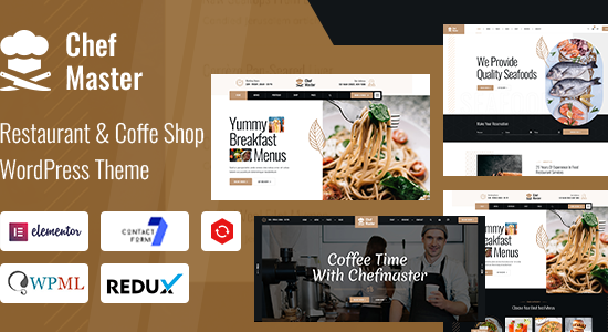 Chefmaster - Chủ đề WordPress nhà hàng