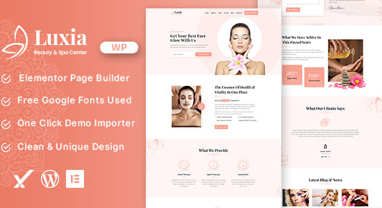 Chủ đề WordPress của Trung tâm làm đẹp và spa Luxia