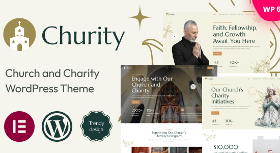 Churity - Chủ đề WordPress về Nhà thờ và Từ thiện