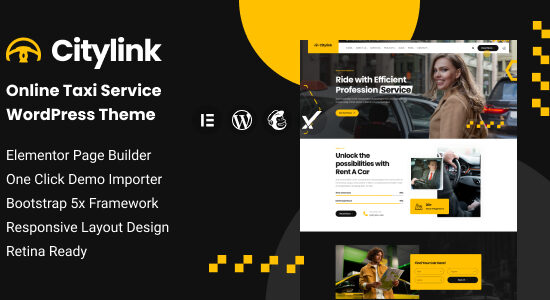 Citylink - Chủ đề WordPress về dịch vụ taxi trực tuyến