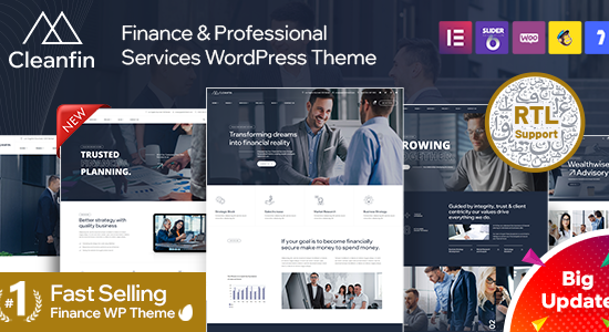 Cleanfin - Chủ đề WordPress tư vấn tài chính + RTL