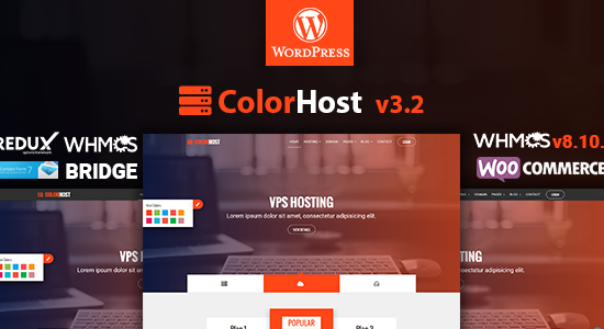 ColorHost | Lưu trữ web đáp ứng và chủ đề WordPress WHMCS