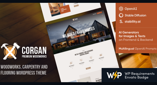 Corgan | Chủ đề WordPress về đồ gỗ, nghề mộc và sàn nhà