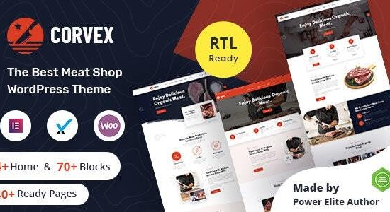 Corvex - Chủ đề WordPress cho cửa hàng thịt & thịt + RTL