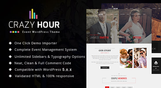 Crazy Hour - Event Management WordPress Theme