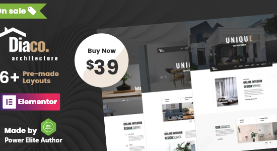 Diaco - Kiến trúc & Thiết kế nội thất Chủ đề WordPress Elementor
