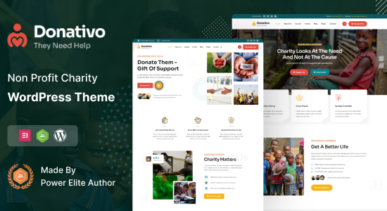 Donativo - Chủ đề WordPress gây quỹ từ thiện phi lợi nhuận