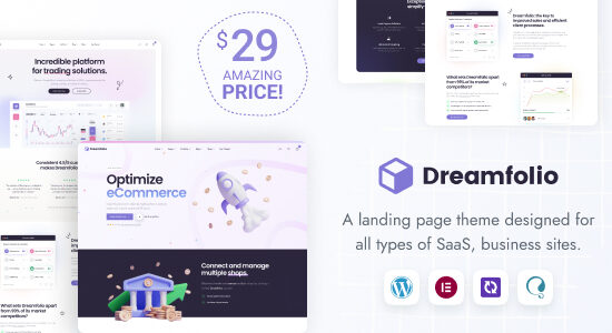 Dreamfolio - Chủ đề WordPress trang đích