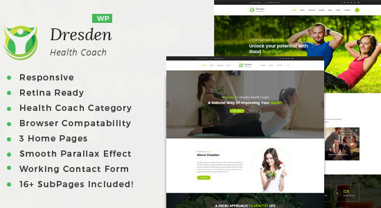 Dresden - Chủ đề WordPress cho trang web huấn luyện thể dục và cuộc sống