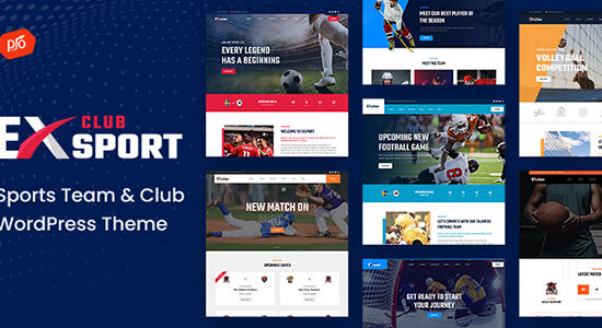 EXSport - Chủ đề WordPress cho đội và câu lạc bộ thể thao