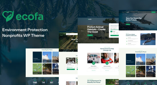 Ecofa - Chủ đề WordPress bảo vệ môi trường phi lợi nhuận