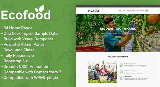 Ecofood - Chủ đề WordPress cho cửa hàng hữu cơ & trang trại đáp ứng