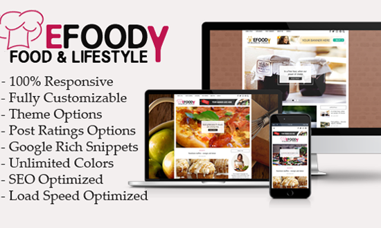 Efoody - Chủ đề WordPress về thực phẩm và phong cách sống