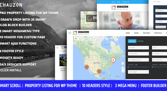 Ehauzon - Danh sách bất động sản cho chủ đề WordPress