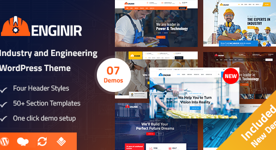 Enginir - Chủ đề WordPress đa năng về công nghiệp và kỹ thuật