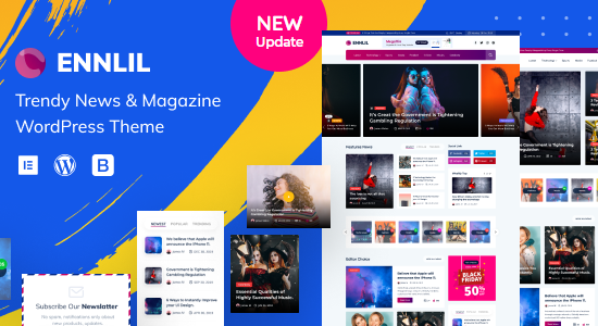Ennlil - Chủ đề WordPress tạp chí hiện đại với chế độ tối + WooCommerce