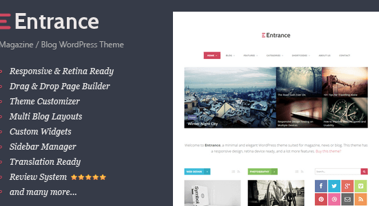 Entrance - Chủ đề WordPress cho Tạp chí và Đánh giá