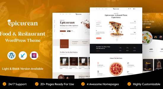 Epicurean - Chủ đề WordPress Elementor cho Thực phẩm & Nhà hàng