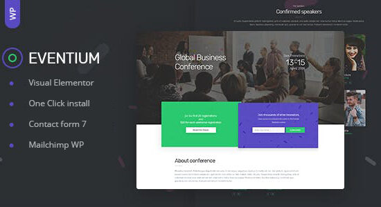 Eventium - Chủ đề WordPress sự kiện đáp ứng