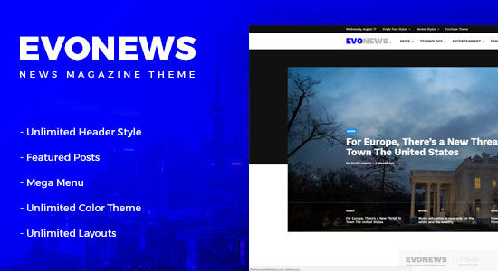 Evonews | Chủ đề WordPress cho blog tin tức