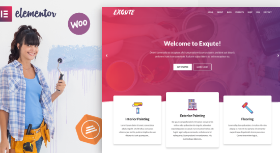 Exqute - Chủ đề WordPress của Công ty Tranh vẽ