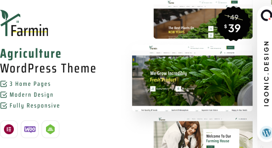 Farmin - Chủ đề WooCommerce về Nông nghiệp và Nông trại hữu cơ