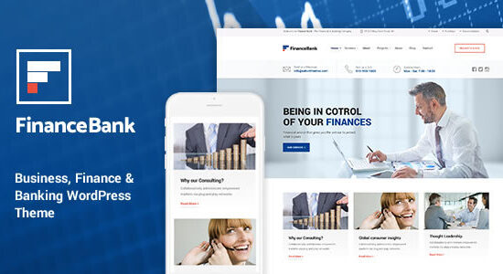 FinanceBank - Chủ đề WordPress tư vấn kinh doanh