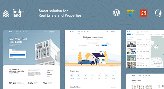 Finderland - Chủ đề WordPress về Bất động sản