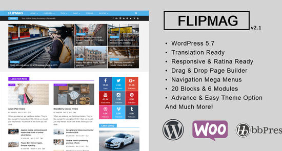 Flip Mag - Chủ đề Blog/Tạp chí tin tức WordPress lan truyền