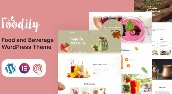 Foodily - Chủ đề WordPress về thực phẩm và đồ uống