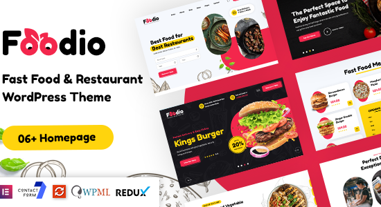 Foodio - Chủ đề WordPress Nhà hàng thức ăn nhanh