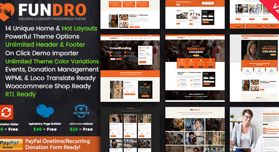 Fundro - Chủ đề WordPress từ thiện phi lợi nhuận