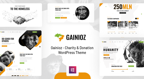 Gainioz - Chủ đề WordPress từ thiện và quyên góp