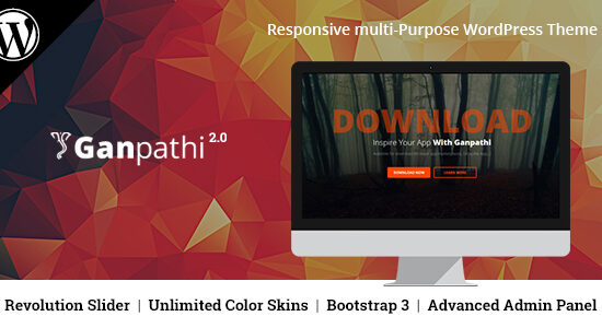 Ganpathi - Chủ đề WordPress cho trang đích ứng dụng đáp ứng