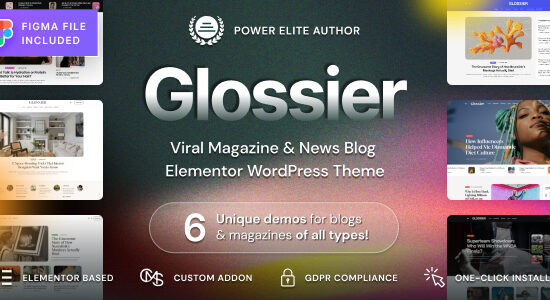 Glossier - Chủ đề WordPress cho báo và tạp chí lan truyền