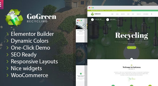 GoGreen - Chủ đề WordPress Quản lý và Tái chế Chất thải