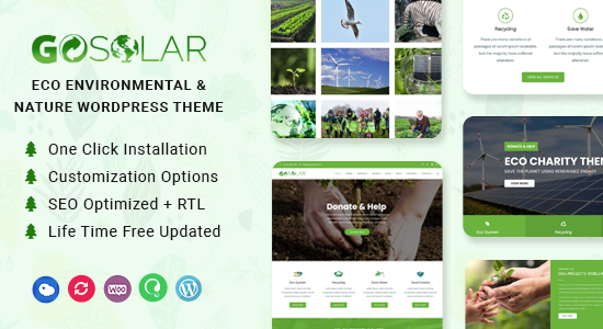 GoSolar - Chủ đề WordPress về môi trường và thiên nhiên