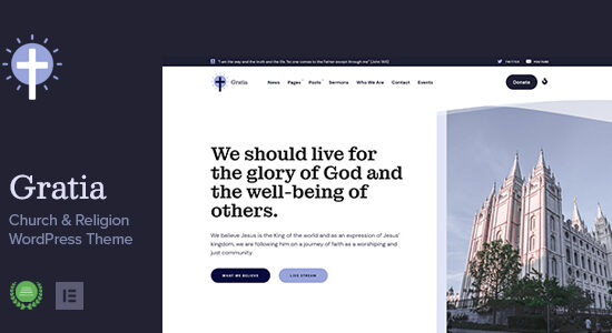 Gratia - Chủ đề WordPress về Nhà thờ & Tôn giáo