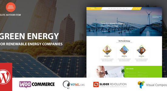 Green Energy - Chủ đề WordPress dành cho công ty năng lượng tái tạo