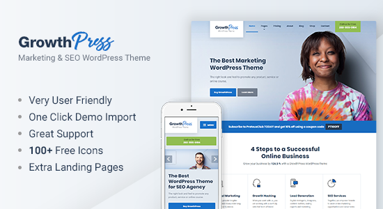 GrowthPress - Chủ đề WordPress về tiếp thị và SEO