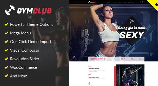 GymClub - Chủ đề WordPress về phòng tập thể dục & thể hình