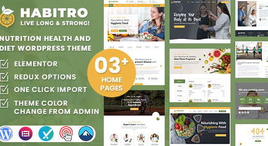 Habitro - Chủ đề WordPress về dinh dưỡng, sức khỏe và chế độ ăn kiêng