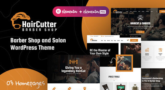 HairCutter - Chủ đề WordPress cho tiệm cắt tóc và tiệm làm tóc