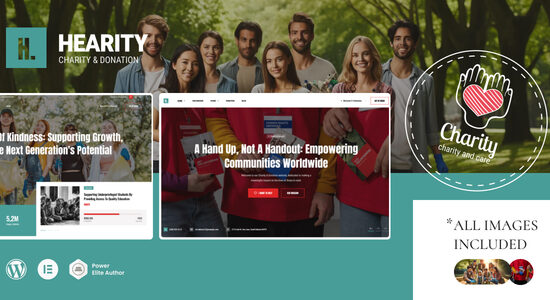 Hearity - Chủ đề WordPress từ thiện và quyên góp