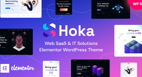 Hoka - Web SaaS & Giải pháp CNTT lưu trữ WordPress Theme