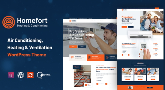 Homefort - Chủ đề WordPress về điều hòa không khí và sưởi ấm + RTL