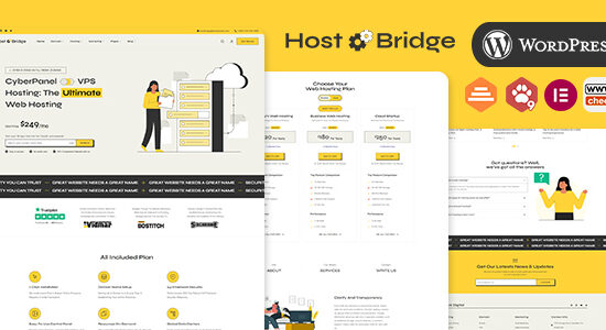 HostBridge - Chủ đề WordPress của Cơ quan DevOps & Lưu trữ WHMCS