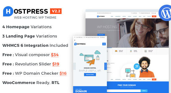 HostingPress - Chủ đề WordPress lưu trữ WHMCS