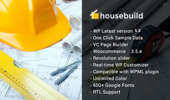 Housebuild - Chủ đề kinh doanh xây dựng WordPress