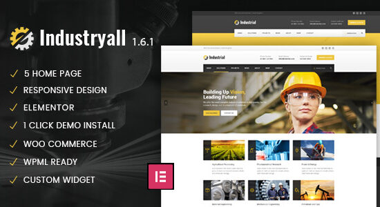 Industryall - Chủ đề WordPress công nghiệp & nhà máy